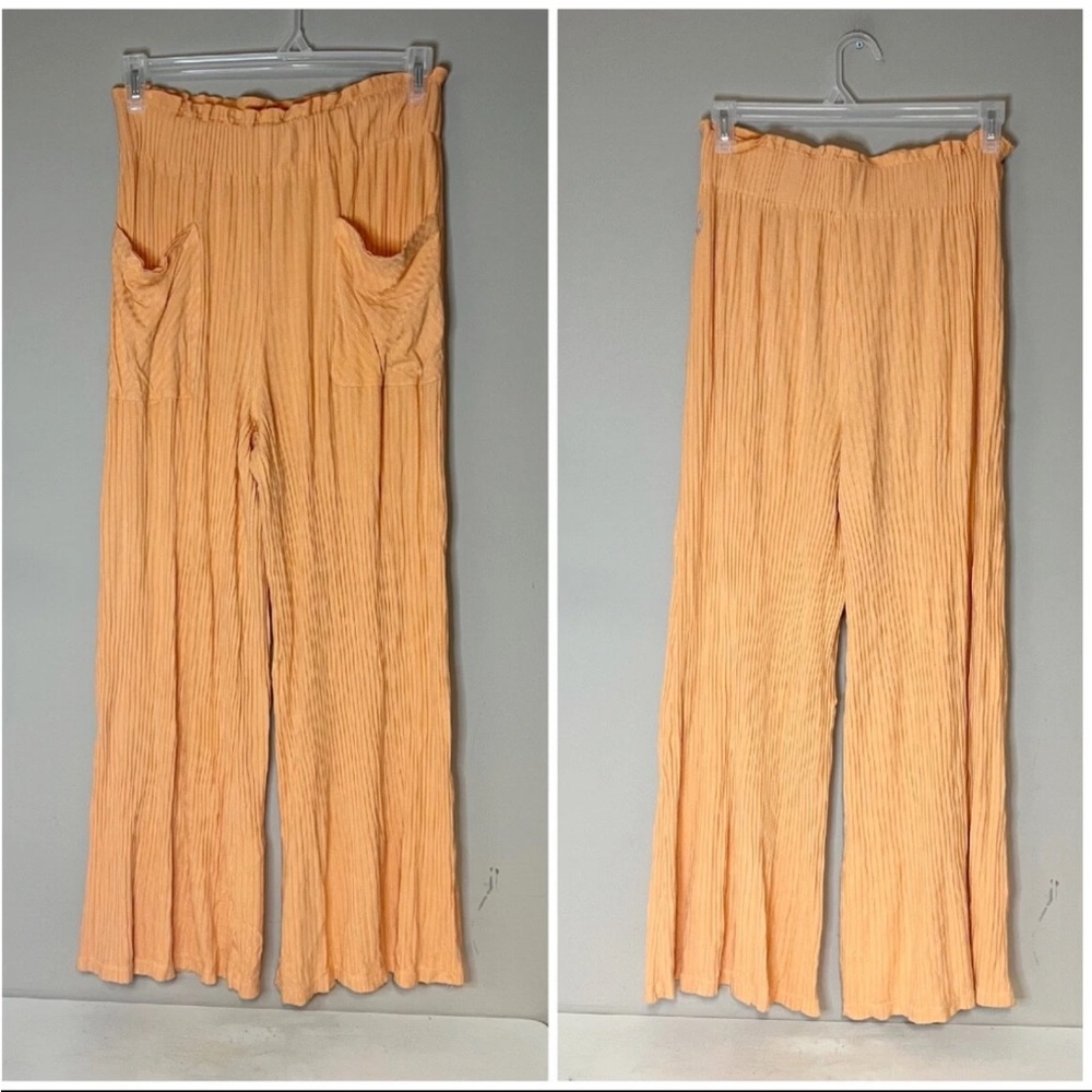 Free People Movement Women's Peach Wide-Leg Pants size Medium